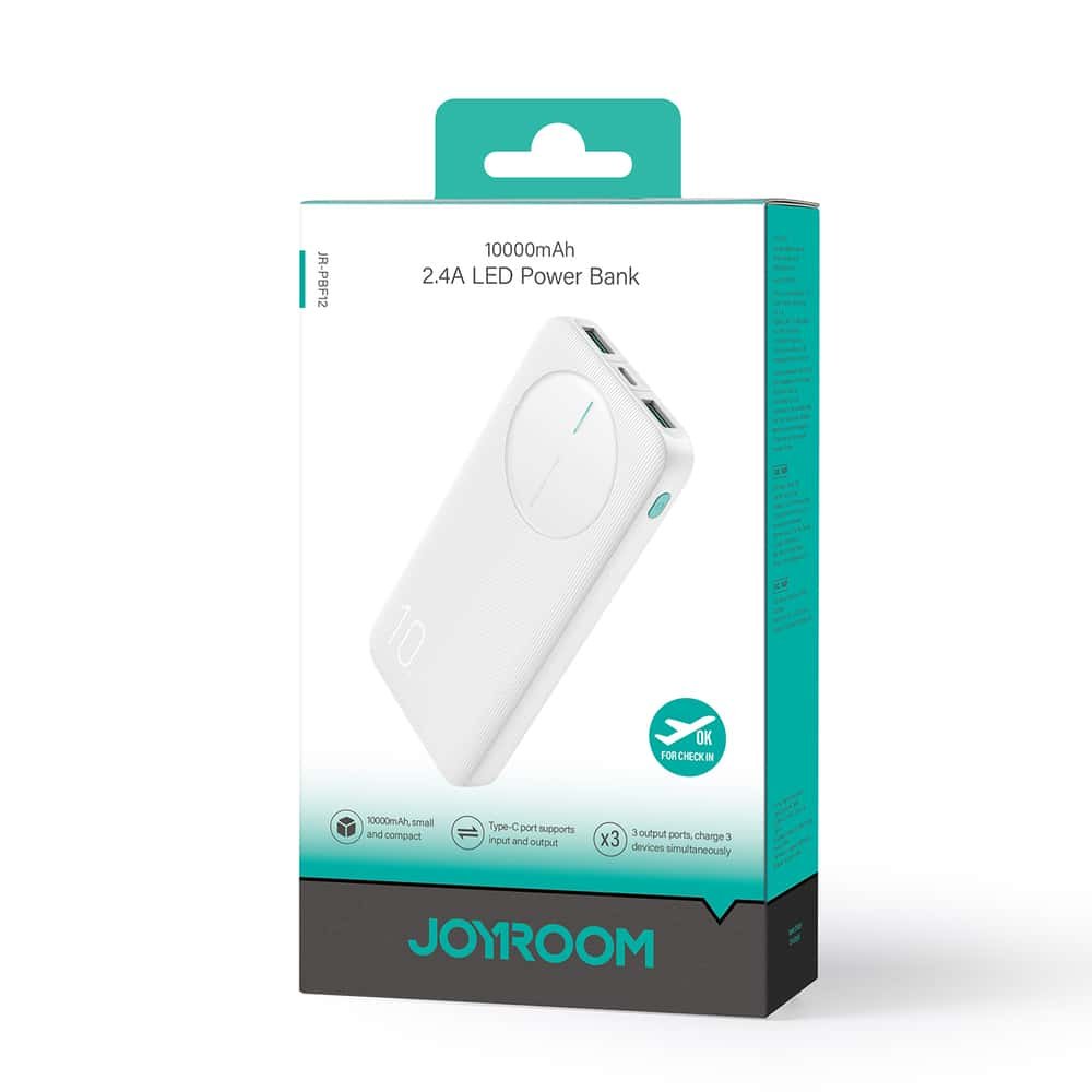 Powerbank JOYROOM JR-PBF12 10000 mAh Blanc