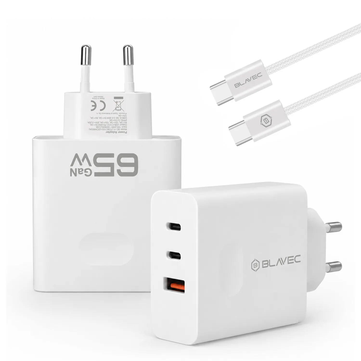 Accueil 8 Chargeur GaN 65W Blavec BC-11 : vue produit 2 fournie par Promotek