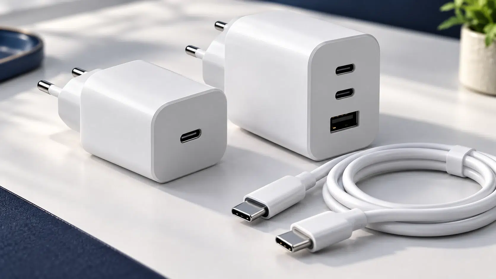 Accueil 9 Chargeur USB-C : blocs à un et plusieurs ports avec câble USB-C