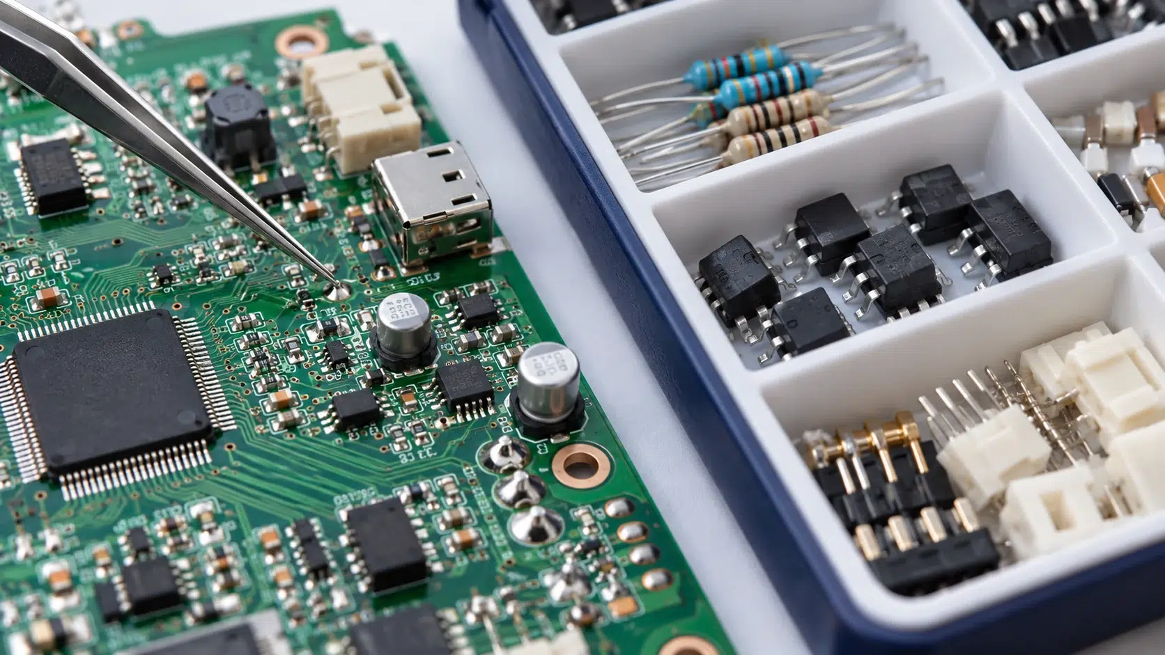 RoHS : 10 repères essentiels pour acheter vos accessoires 1 RoHS : composants électroniques et inspection d’une carte de circuit imprimé